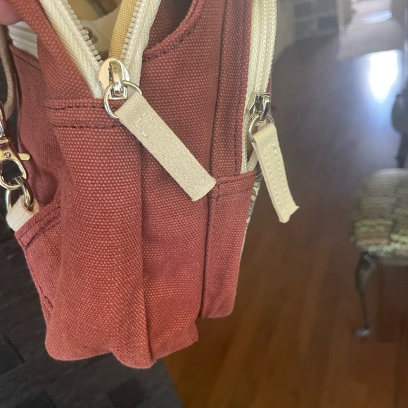 Canvas Artisan backpack/ sling bag. Red/rusty color. Like new. EUC. - Picture 10 of 14
